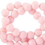Glaskralen opaque 6mm Blossom rose